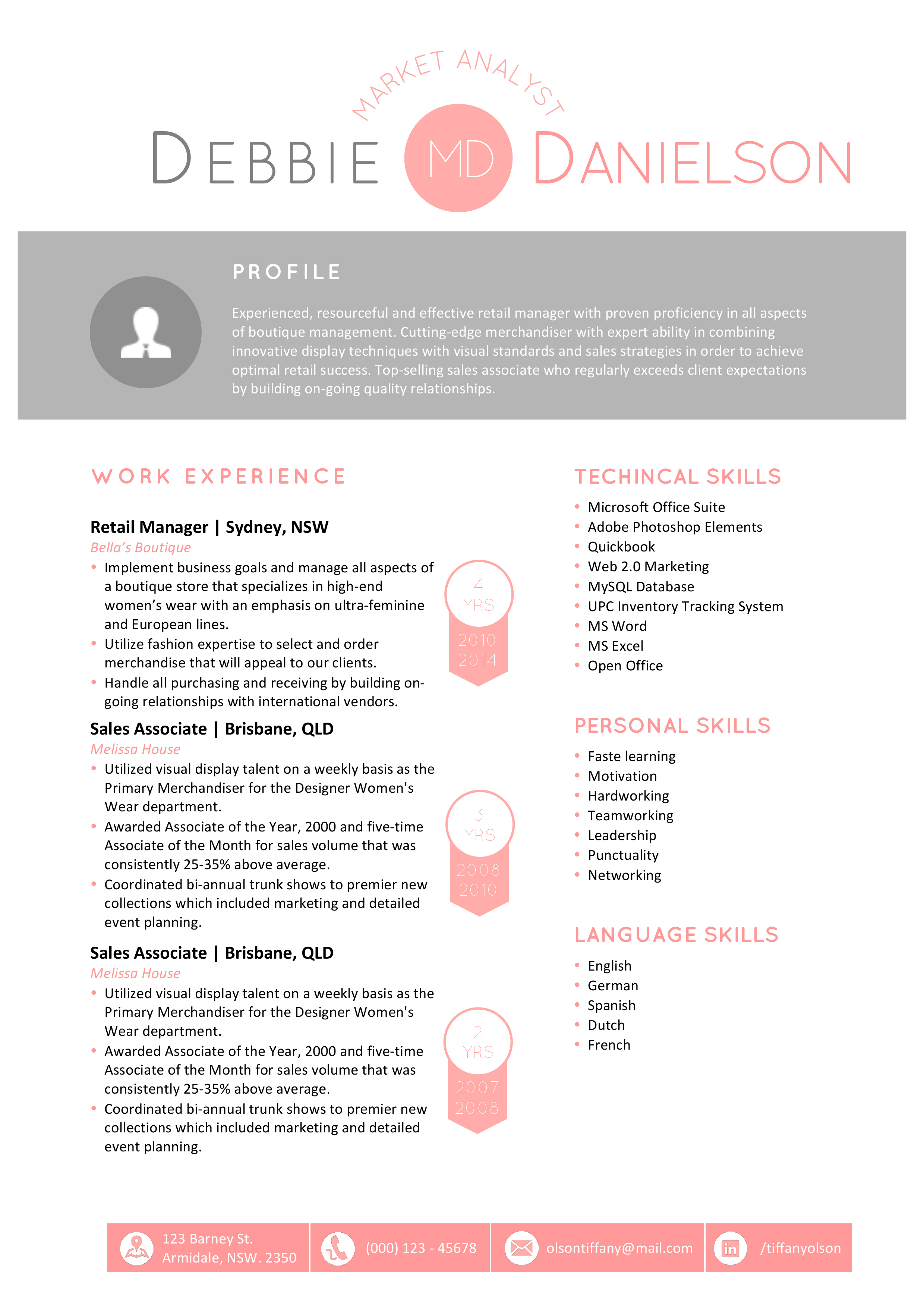 the-debbie-resume-creative-resume-template