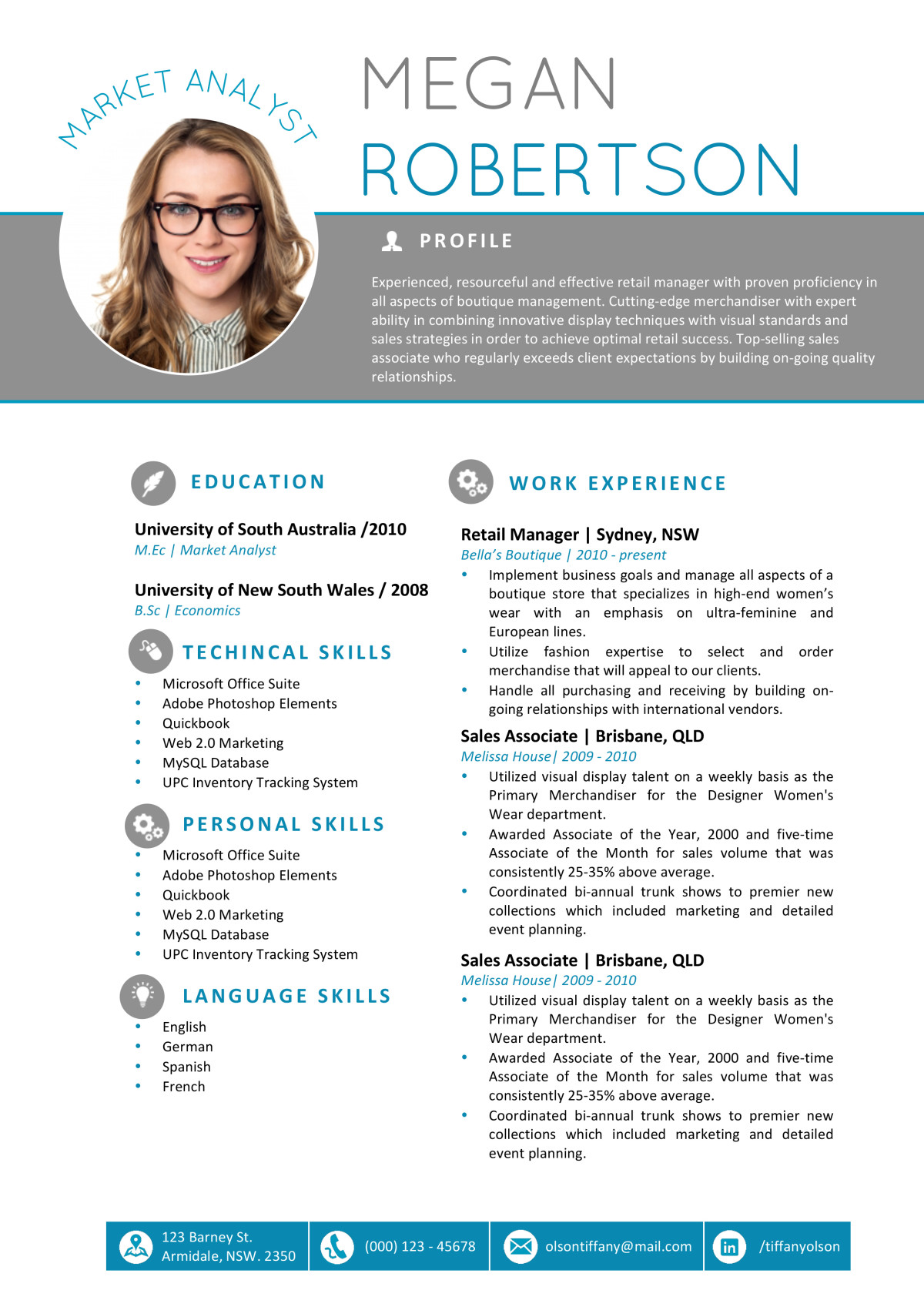 The Megan Resume - Professional Word Template