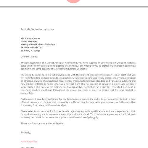 Debbie Danielson Coverletter