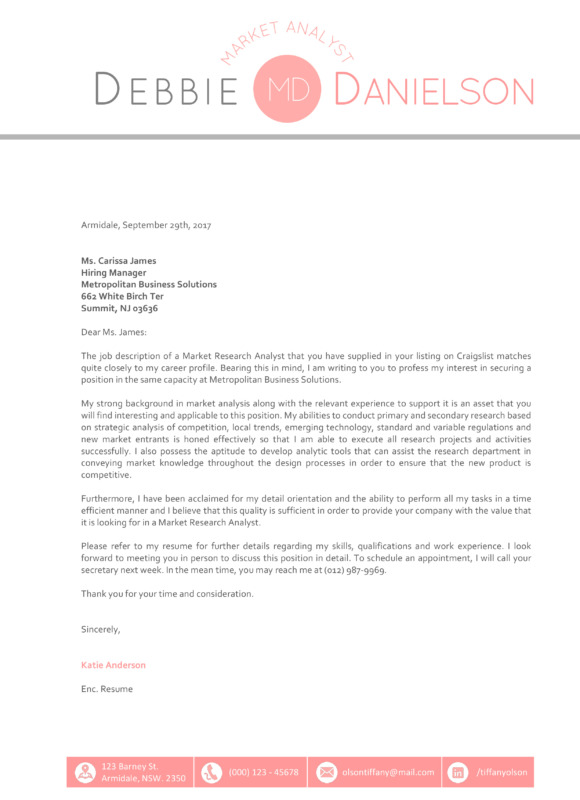 Debbie Danielson Coverletter