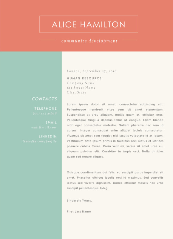 Alice Hamilton Cover letter