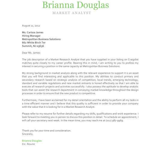Brianna Douglas Cover letter