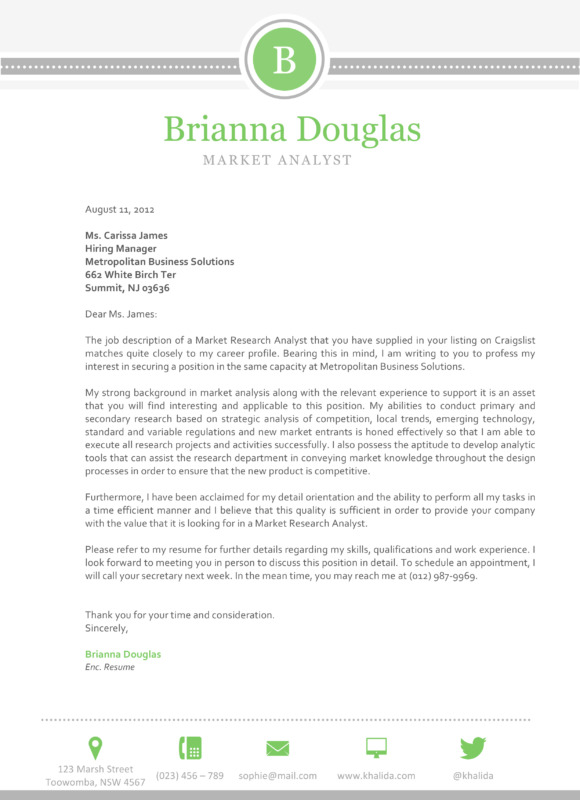 Brianna Douglas Cover letter
