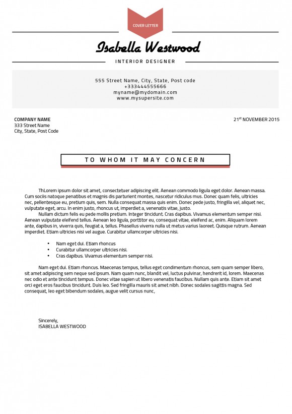 Isabella Cover Letter A4