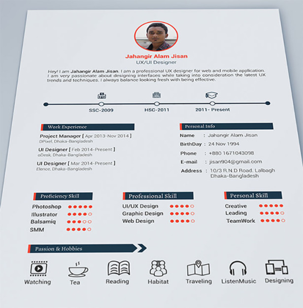 creative resume Jahangir Alam Jisan