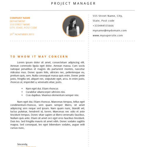 Alica Cover Letter template