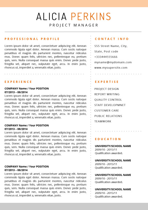 Alicia Resume Template