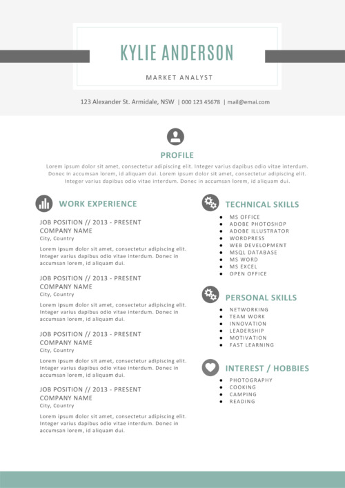 Kylie Anderson Resume Template