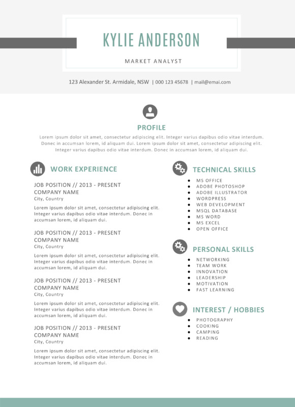 Kylie Anderson Resume Template