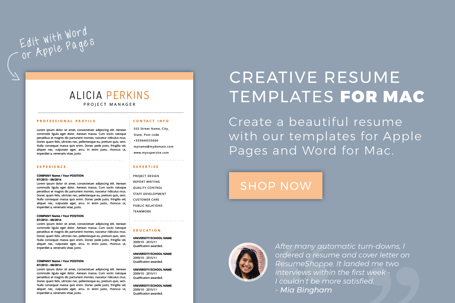 resume-templates-for-mac-word-apple-pages-instant-download