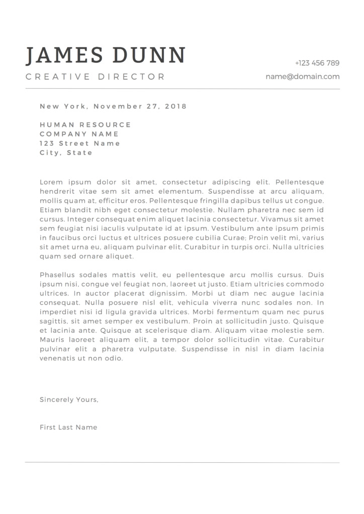 James Dunn Cover Letter
