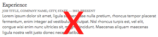 long paragraph in resume