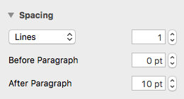 how to adjust spacing between line and paragraph in apple pages