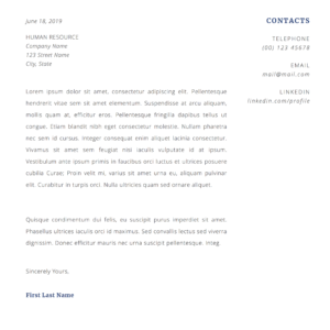 marketing cover letter