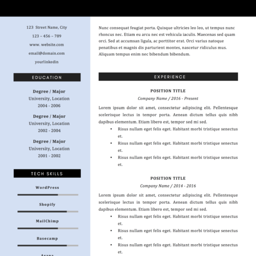 modern steven roberts resume template