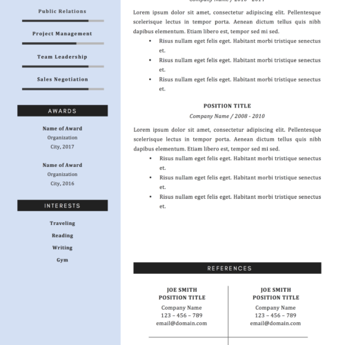 modern steven roberts resume template